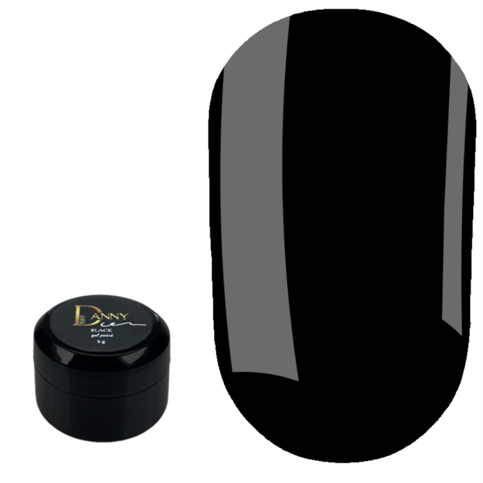 DANNY Gel Paint Black - гель-фарба, чорна, 5 мл