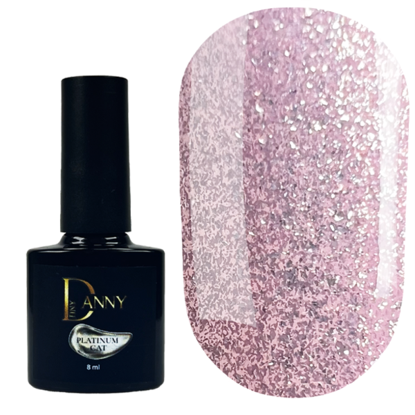 Гель-лак кошачий глаз DANNY Platinum Cat Eye №01, пудрово-розовый, 8 мл