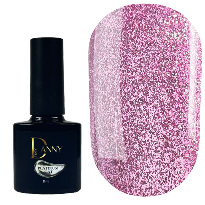 Гель-лак кошачий глаз DANNY Platinum Cat Eye №02, розовый, 8 мл