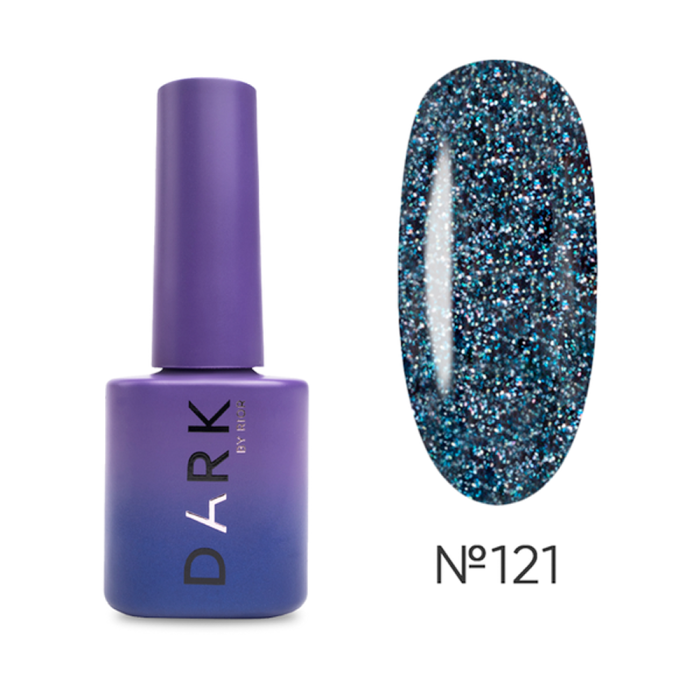 Гель-лак DARK Gel Polish №121, синий с блестками, 6 мл