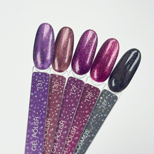 Гель-лак DARK Gel Polish №130, коричнево-карамельный с блестками, 6 мл