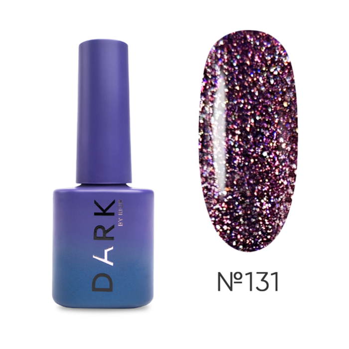 Гель-лак DARK Gel Polish №131, фиолетовый с блестками, 6 мл