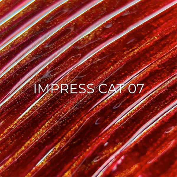 Гель-лак кошачий глаз Edlen Impress Cat Eye №07 хрустальный, клубничный, 9 мл