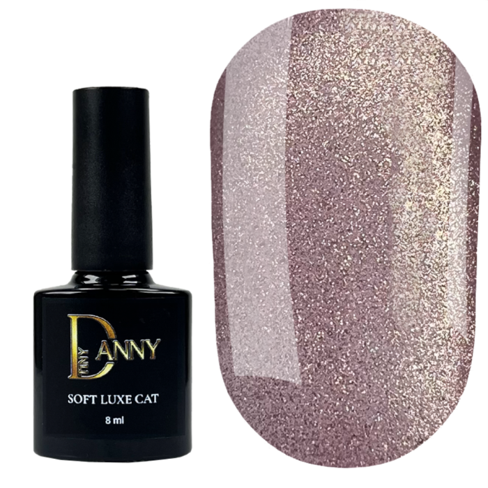 Гель-лак кошачий глаз DANNY Soft Luxe Cat №05, нежно-розовый с персиковым бликом, 8 мл