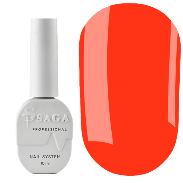 Гель-лак SAGA Professional Gel Polish Colorist №015, огненно-оранжевый красный, 10 мл