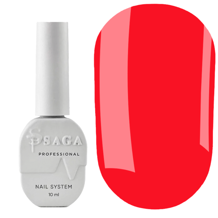 Гель-лак SAGA Professional Gel Polish Colorist №025, неоново-червоний, 10 мл