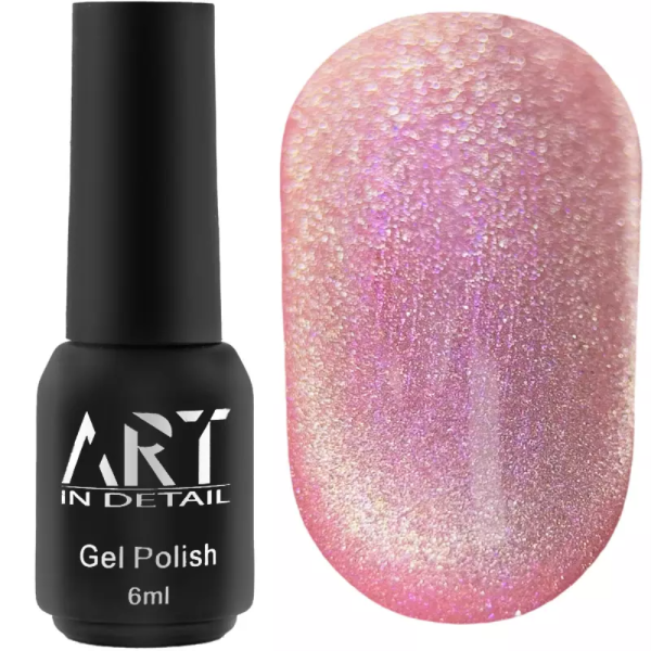 Гель-лак котяче око ART Aurora Cat Eye №AC001, рожевий, 6 мл