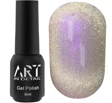Гель-лак котяче око ART Aurora Cat Eye №AC002, рожево-золотий, 6 мл