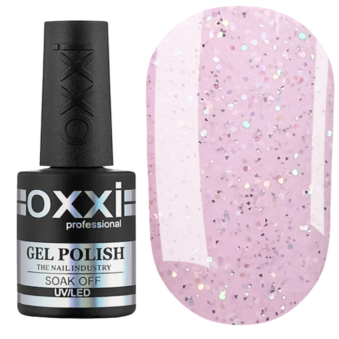 Жидкий полигель OXXI Professional Liquid Poly Gel №31, розовый с разноцветным блеском, 15 мл