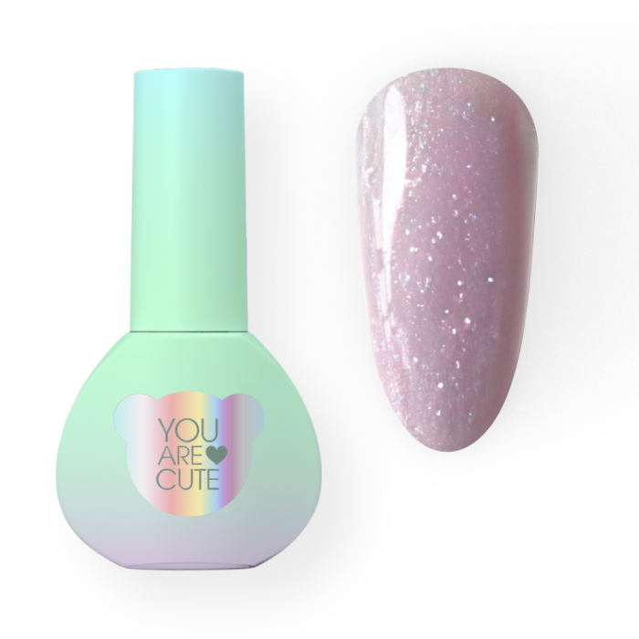 You Are Cute Bottle Gel №08 - рідкий гель, лилово-рожевий з шиммером, 5 мл
