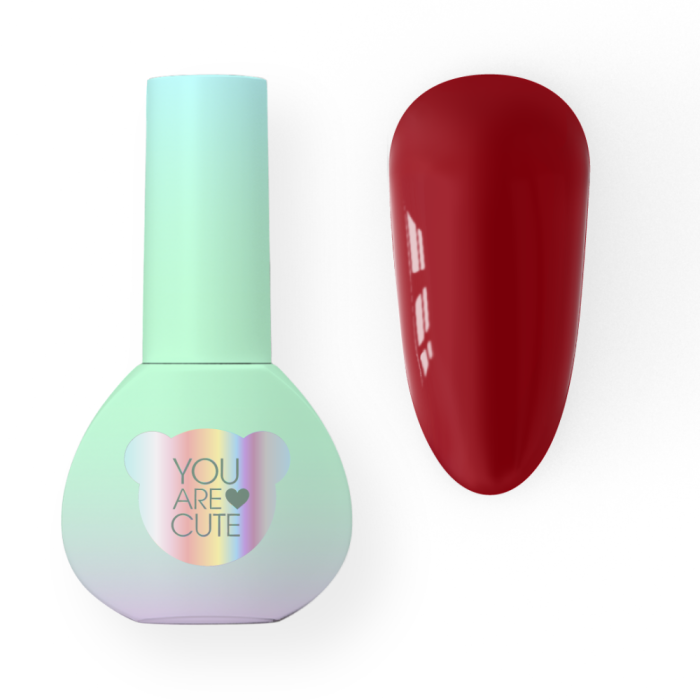 Гель-лак You Are Cute Color №087, яскравий червоний з теплим підтоном, 5 мл