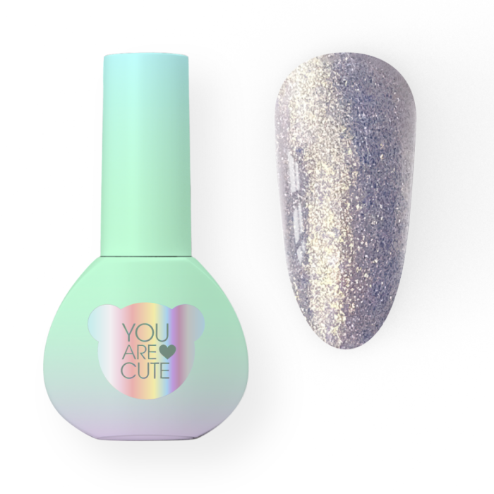 Гель-лак You Are Cute Color №105, лилово-золоті блискітки, 5 мл