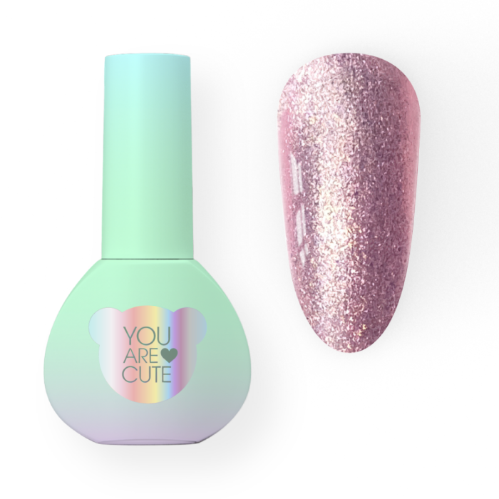 Гель-лак You Are Cute Color №108, ніжно-рожеві блискітки, 5 мл
