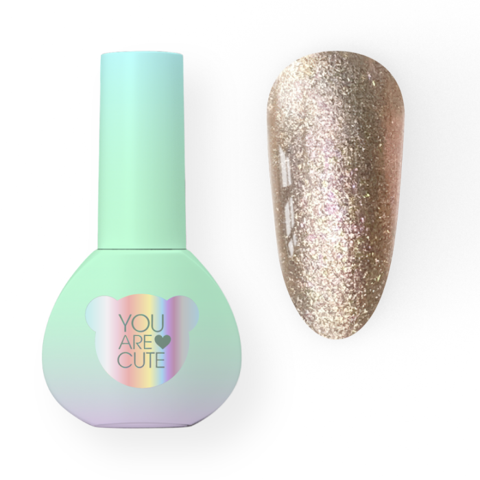 Гель-лак You Are Cute Color №110, золоті блискітки, 5 мл