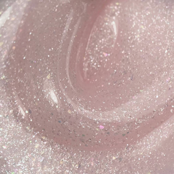 DARK Medium Gel №44 - моделюючий гель, рожевий з голографічним шиммером, 15 мл (без пензлика)