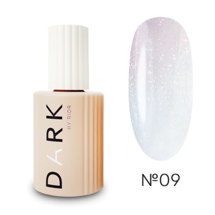 База камуфлирующая DARK Pro Base Potal №09, молочно-розовая с розовой поталью, 15 мл