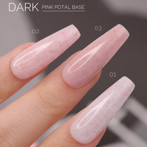 База камуфлююча DARK Pro Base Pink Potal №03, темно-рожева з поталлю, 15 мл