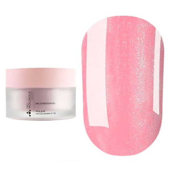 Molekula Gel №17 Petal Party - камуфлирующий гель, нежно-розовый с мелким шиммером, 15 мл