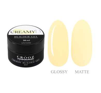 Crooz Creamy Builder Gel №13 - гель для нарощування, жовтий, 30 мл