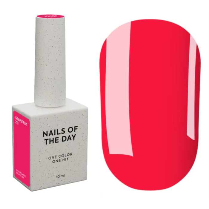 Гель-лак, в один слой NAILSOFTHEDAY №213 Grapefruit, неоново малиновый, 10 мл