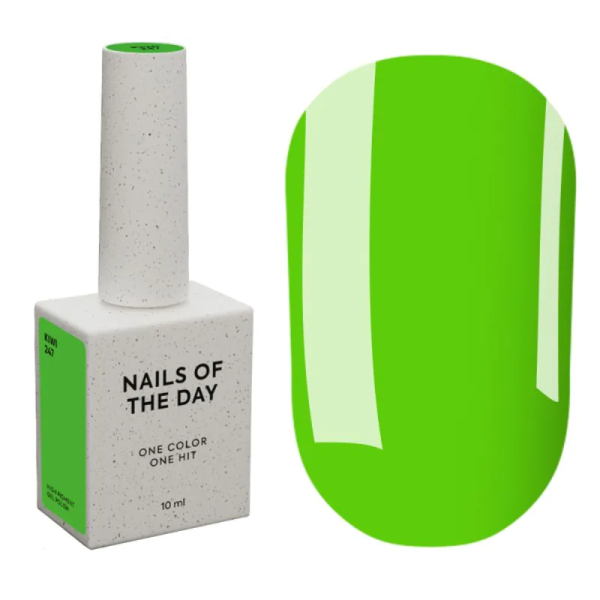 Гель-лак, в один шар NAILSOFTHEDAY №247 Kiwi, неоново зелений, 10 мл