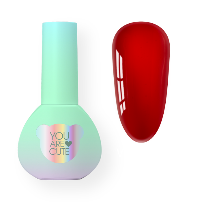 Гель-лак вітражний You Are Cute Color №122, червоний, 5 мл