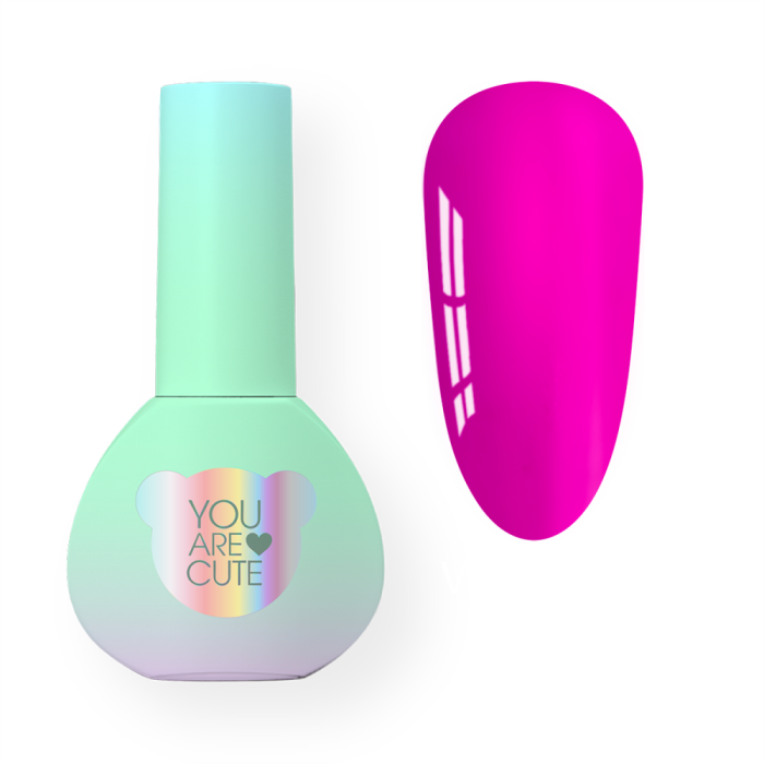 Гель-лак вітражний You Are Cute Color №123, барбі-рожевий, 5 мл