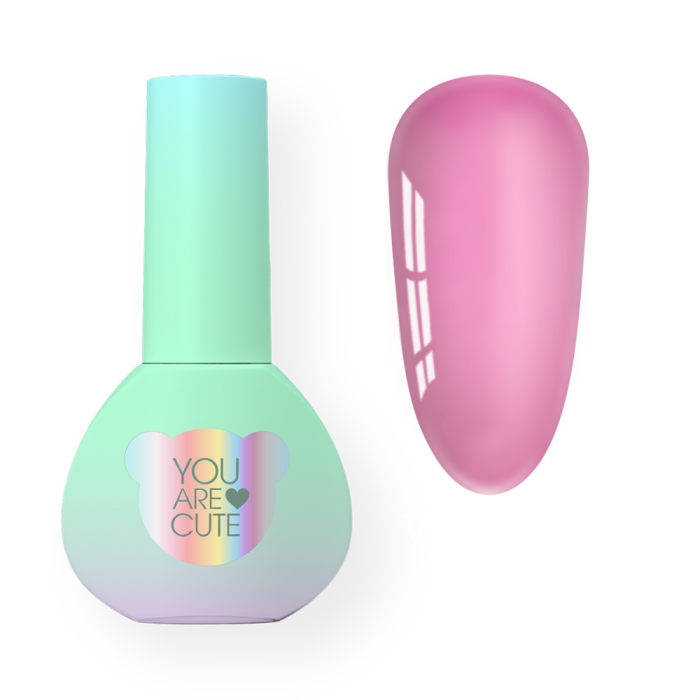 Гель-лак вітражний You Are Cute Color №124, льодяно-рожевий, 5 мл