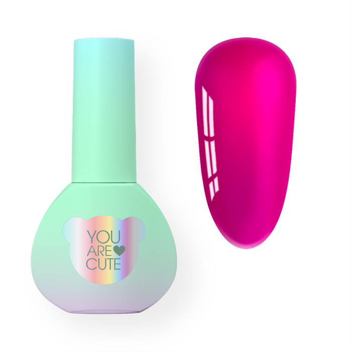 Гель-лак вітражний You Are Cute Color №125, малиново-рожевий, 5 мл