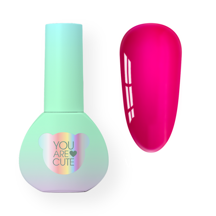 Гель-лак вітражний You Are Cute Color №126, малиново-червоний, 5 мл