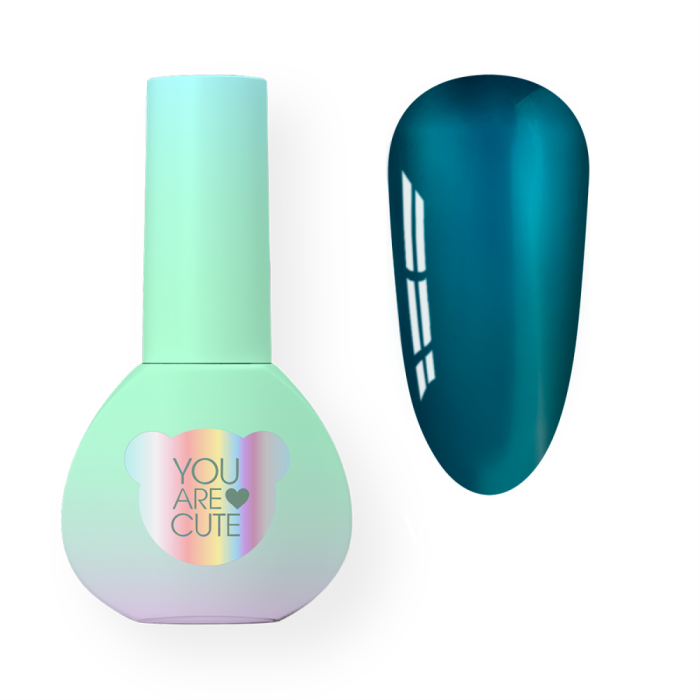 Гель-лак витражный You Are Cute Color №128, изумрудный, 5 мл