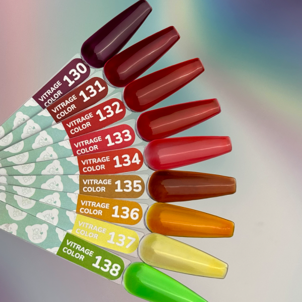 Гель-лак вітражний You Are Cute Color №130, винний, 5 мл