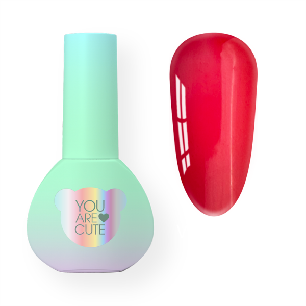 Гель-лак вітражний You Are Cute Color №134, коралово-червоний, 5 мл