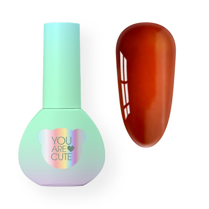 Гель-лак вітражний You Are Cute Color №135, карамельно-червоний, 5 мл