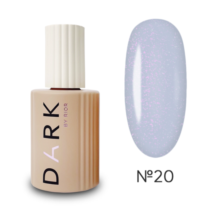 База камуфлююча DARK Pro Base Shine №20, рожева з яскравими рожевими блискітками, 15 мл