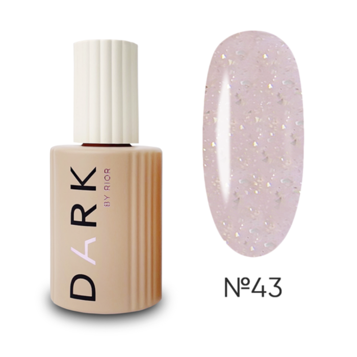 База камуфлююча DARK Pro Base Potal №43, рожева з поталлю, 15 мл