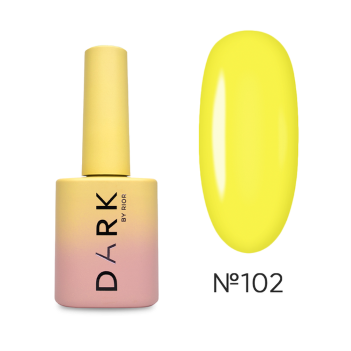 Гель-лак DARK Gel Polish №102, яркий желтый, 10 мл