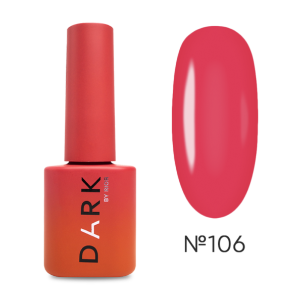 Гель-лак DARK Gel Polish №106, яскраво-червоний, 10 мл