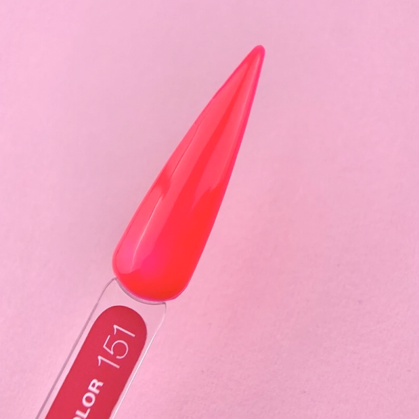 Гель-лак LUNA Color №151, неоновий червоно-кораловий, 8 мл