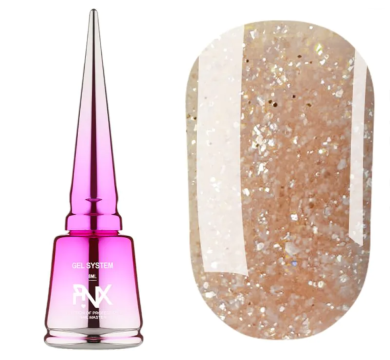 Pinx Liquid Builder Gel Paris Chic №002 - рідкий гель для моделювання, персиковий з шиммером, 8 мл