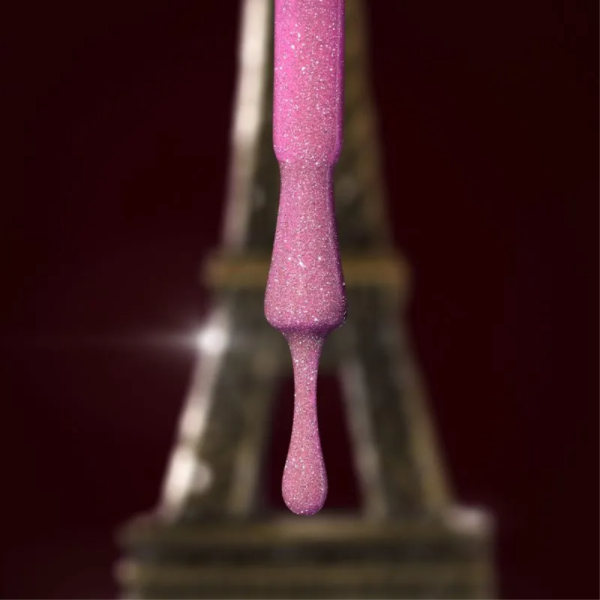 Pinx Liquid Builder Gel Paris Chic №004 - жидкий гель для моделирования,ярко-розовый с шиммером,8 мл