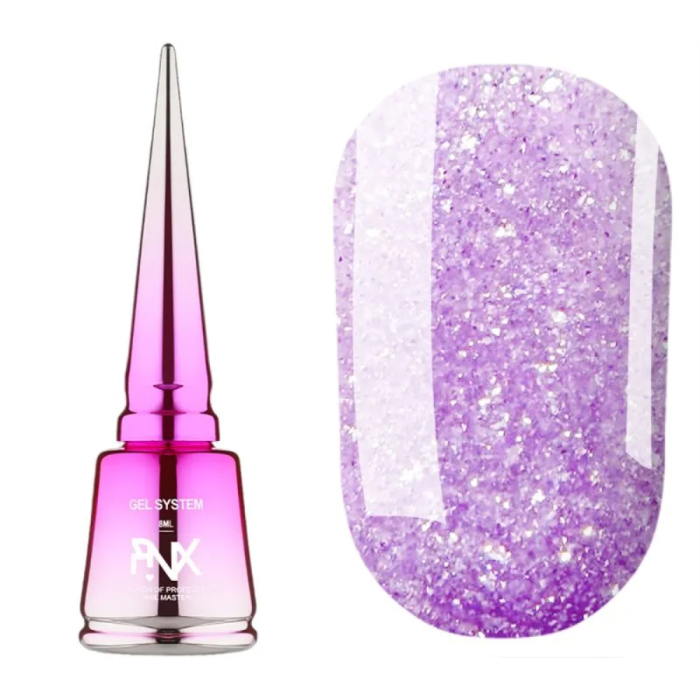 Pinx Liquid Builder Gel Paris Chic №005 - жидкий гель для моделирования, лиловый с шиммером, 8 мл