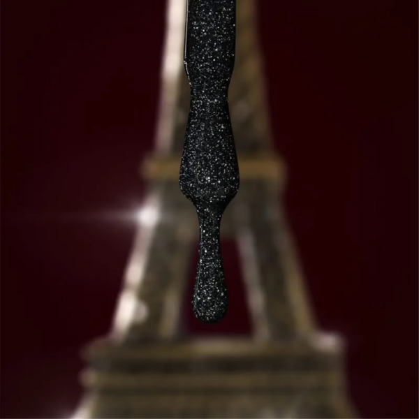 Pinx Liquid Builder Gel Paris Chic №010 - жидкий гель для моделирования, черный с шиммером, 8 мл