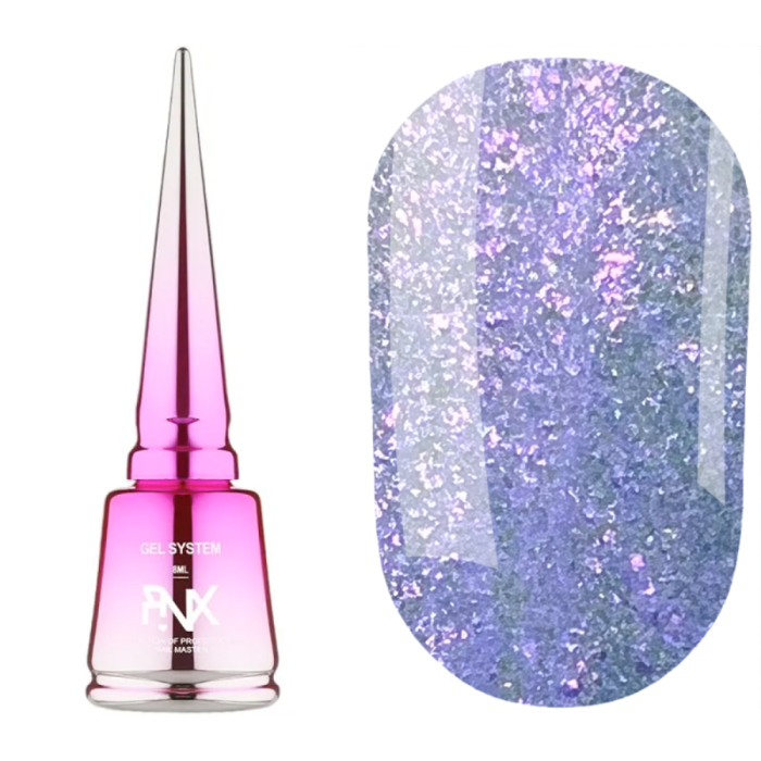 Pinx Liquid Builder Gel Furbia №003 - рідкий гель для моделювання, ліловий шиммер, 8 мл