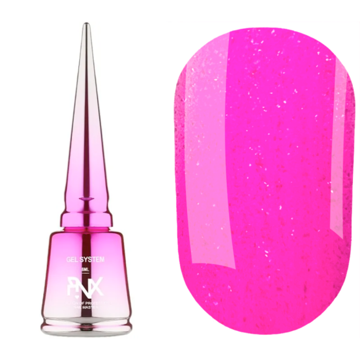 Pinx Liquid Builder Gel Furbia №004 - рідкий гель для моделювання, яскраво-рожевий шиммер, 8 мл