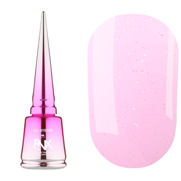 Pinx Liquid Builder Gel Siren №003 - рідкий гель для моделювання, ніжно-рожевий з шиммером, 8 мл