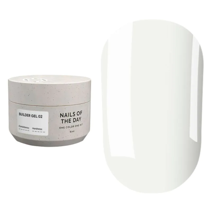 NAILSOFTHEDAY Builder Gel №02 - конструюючий гель, молочний, 15 мл