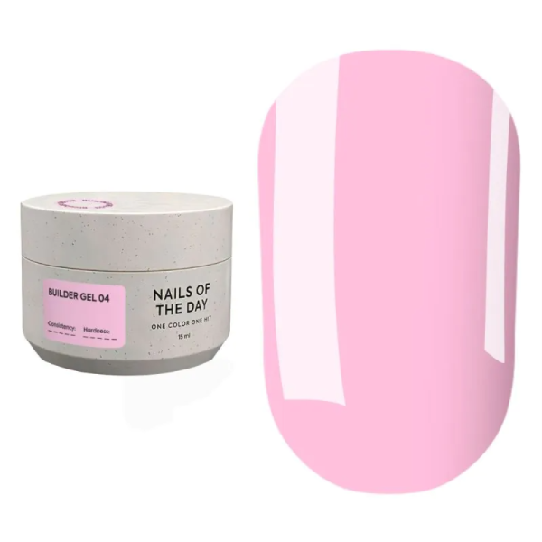 NAILSOFTHEDAY Builder Gel №04 - конструирующий гель, розовый, 15 мл