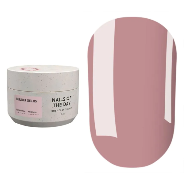 NAILSOFTHEDAY Builder Gel №05 - конструирующий гель, нежный беж, 15 мл