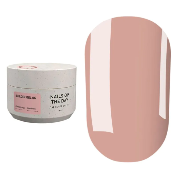 NAILSOFTHEDAY Builder Gel №06 - конструирующий гель, светлая карамель, 15 мл